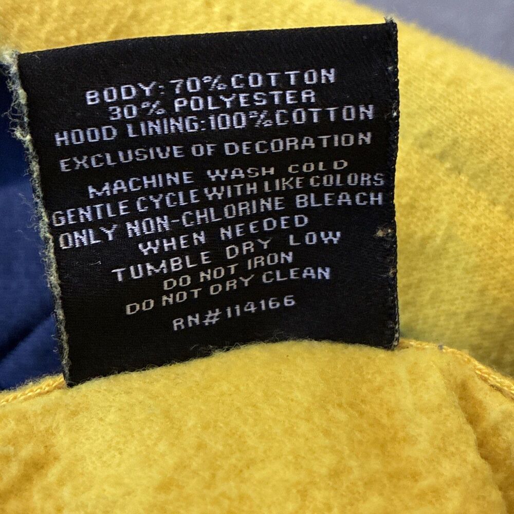 Michigan Wolverines Big Logo Youth Colosseum Volume Fleece Pullover Hoodie Sz L - Picture 4 of 12